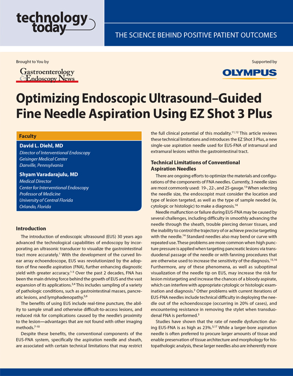 Optimizing Endoscopic UltrasoundGuided Fine Needle Aspiration Using EZ Shot Plus