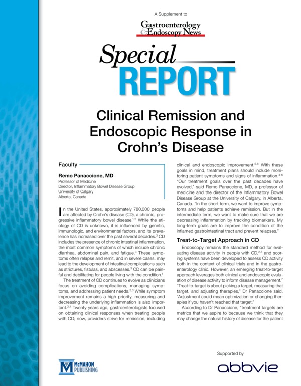 Clinical Remission and Endoscopic Response in Crohn's Disease